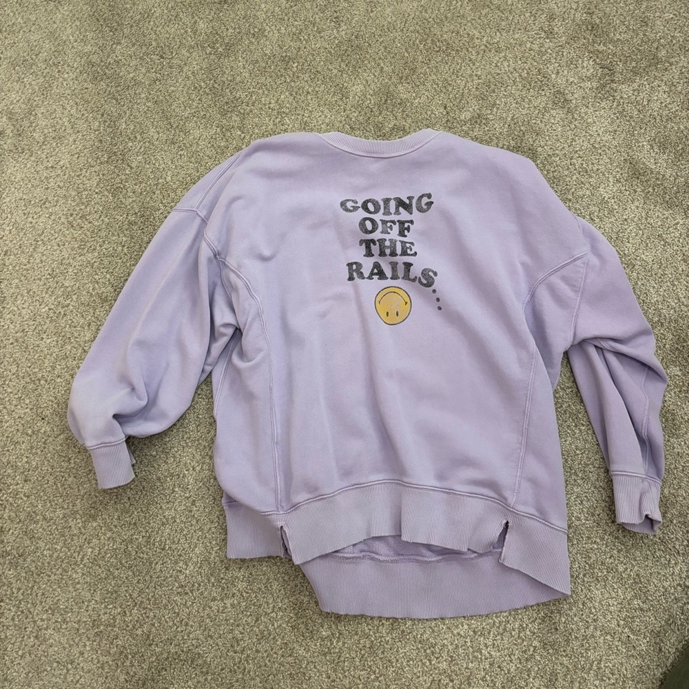 aerie Purple Graphic Sweatshirt